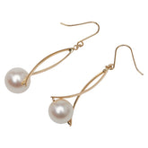 K18YG イエローゴールド アコヤパール8~8.5mm ピアス レディース 【中古】